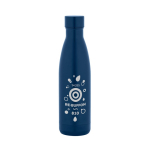 Recycled stainless steel thermal bottle with matte finish, 810ml navy-blue colour image with logo