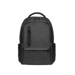 Waterproof recycled nylon and RPET backpack for laptop, 17” black colour first view