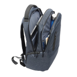 Waterproof recycled nylon and RPET backpack for laptop, 17” blue colour fourth view