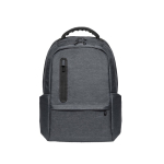 Waterproof recycled nylon and RPET backpack for laptop, 17” dark grey colour first view