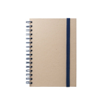 Spiral-bound notebook with sugarcane cover, A5 lined pages blue colour first view