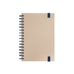 Spiral-bound notebook with sugarcane cover, A5 lined pages blue colour second view