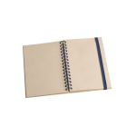 Spiral-bound notebook with sugarcane cover, A5 lined pages blue colour third view