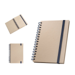 Spiral-bound notebook with sugarcane cover, A5 lined pages various colours