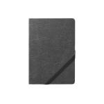 Hard-cover notebook in kraft paper with rounded corners, A5 black colour first view