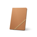 Hard-cover notebook in kraft paper with rounded corners, A5 light brown colour