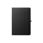 100% RPET notebook with rounded corners, A5 lined pages black colour first view