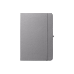 100% RPET notebook with rounded corners, A5 lined pages grey colour first view