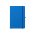 100% RPET notebook with rounded corners, A5 lined pages royal blue colour first view