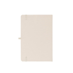 100% RPET notebook with rounded corners, A5 lined pages off white colour second view