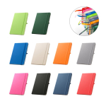 100% RPET notebook with rounded corners, A5 lined pages various colours