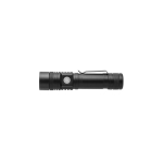 Rechargeable aluminium flashlight with 4 lighting modes and zoom black colour first view