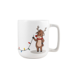 Ceramic mug with Christmas design, up to 330ml capacity white colour first view