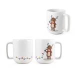 Ceramic mug with Christmas design, up to 330ml capacity various colours