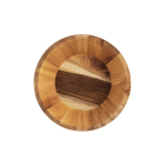 FSC™-certified acacia wood salad bowl in round shape dark wood colour first view