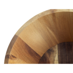 FSC™-certified acacia wood salad bowl in round shape dark wood colour fourth view