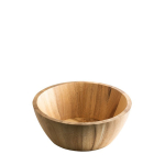 FSC™-certified acacia wood salad bowl in round shape main view