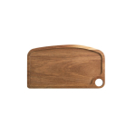 FSC™-certified acacia wood board with rim and handle dark wood colour first view