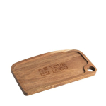 FSC™-certified acacia wood board with rim and handle main view