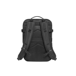 Heavy-duty travel backpack in recycled polyester for laptop, 17.3” black colour second view