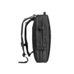 Heavy-duty travel backpack in recycled polyester for laptop, 17.3” black colour third view