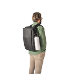 Heavy-duty travel backpack in recycled polyester for laptop, 17.3” black colour fifth view