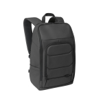 Water-resistant RPET laptop backpack with reflector, 16” black colour