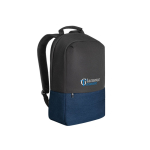 Anti-theft recycled polyester backpack for tablet and laptop, 15.6” blue colour image with logo