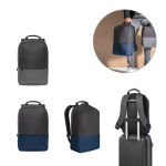 Anti-theft recycled polyester backpack for tablet and laptop, 15.6” various colours