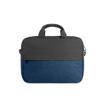 Recycled polyester laptop case with trolley strap, 15” blue colour first view