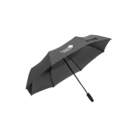 Fully automatic folding umbrella in RPET 190T, Ø105 black colour image with logo