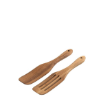 Set of 2 FSC™-certified acacia wood cutlery pieces main view