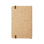 Cork notebook with divider and elastic closure, A5 plain pages natural colour second view