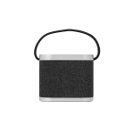 Portable RPET speaker with super-fast wireless charger dark grey colour second view