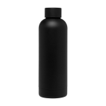 Recycled stainless steel and copper vacuum-insulated bottle, 500 ml black colour