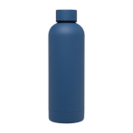 Recycled stainless steel and copper vacuum-insulated bottle, 500 ml navy-blue colour