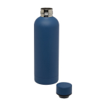 Recycled stainless steel and copper vacuum-insulated bottle, 500 ml navy-blue colour