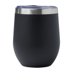 Recycled stainless steel and copper vacuum-insulated mug, 350 ml black colour