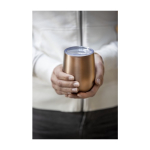 Recycled stainless steel and copper vacuum-insulated mug, 350 ml black colour