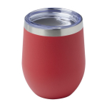 Recycled stainless steel and copper vacuum-insulated mug, 350 ml red colour