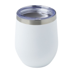 Recycled stainless steel and copper vacuum-insulated mug, 350 ml white colour