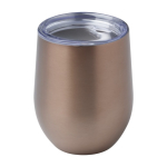 Recycled stainless steel and copper vacuum-insulated mug, 350 ml bronze colour