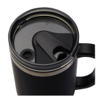 Straw cup with dual-wall air insulation, 1.2 L black colour