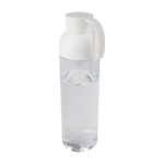 Recycled plastic bottle with silicone handle, 600 ml white colour