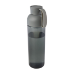 Recycled plastic bottle with silicone handle, 600 ml grey colour