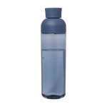 Recycled plastic bottle with silicone handle, 600 ml navy-blue colour