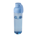 Recycled plastic bottle with silicone handle, 600 ml light blue colour