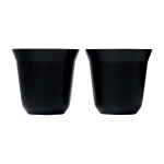 Set of espresso coffee mugs made of stainless steel, 80 ml black colour