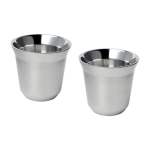 Set of espresso coffee mugs made of stainless steel, 80 ml silver colour