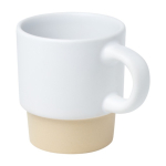 Espresso coffee mug with clay bottom and matte finish, 130 ml white colour